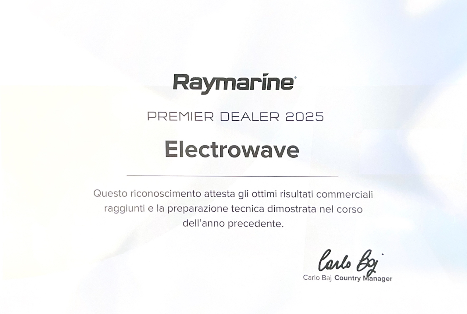 Electrowave Premier Dealer Raymarine Italia - installazione e assistenza ufficiale